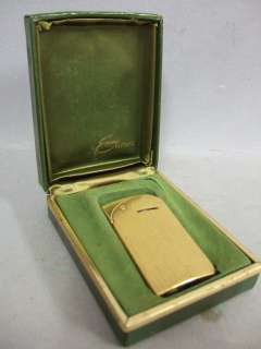 1950s Vintage Signed Evans Gold Texture Lighter in BOX Take A L@@K 