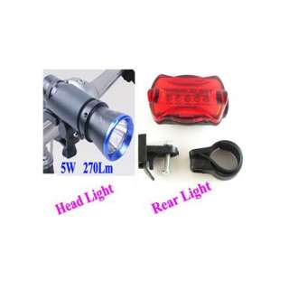 5w LED Bike Bicycle Rear Front Head Light Lamp Torch  