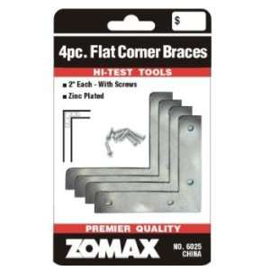  4pc 2 Flat Corner Braces Case Pack 48 Automotive