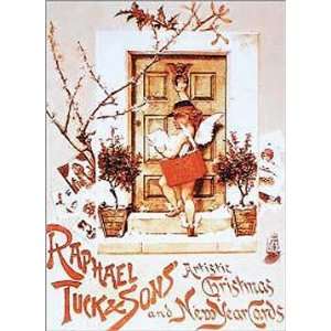   : Christmas Tin Sign Raphael Tuck Messenger Nostalgic: Home & Kitchen