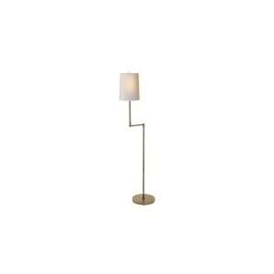 Thomas OBrien Ziyi Pivoting Floor Lamp in Hand Rubbed Antique Brass 