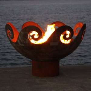  John T. Unger Waves O Fire 37 in. Sculptural Firebowl 