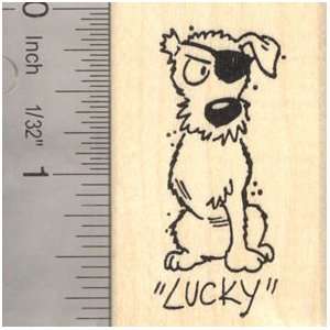  Lucky the Dog Rubber Stamp: Arts, Crafts & Sewing