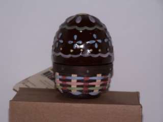 Longaberger COLLECTORS CLUB ONLY Miniature Sweets Chocolate Egg Basket 