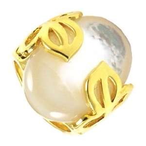  Mother of Pearl Ring in Gold Plating Jewelry