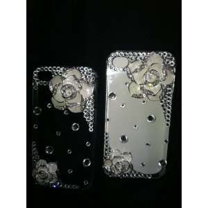  Iphone 4s White Rose Crystal Cover Cell Phones 