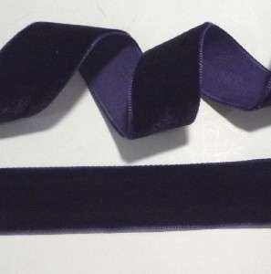 Midnight Blue Velvet Ribbon Trim Craft 2yd x 3/4 W39  