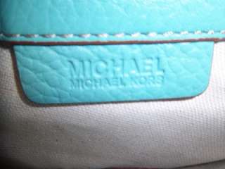 Michael Michael Kors Purse Beautiful Turqoise Pebbled Leather Great 