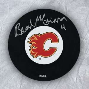    BRAD McCRIMMON Calgary Flames SIGNED Hockey PUCK