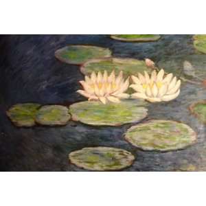   inch Monet Oil Painting Water lilies in Monets garden: Home & Kitchen
