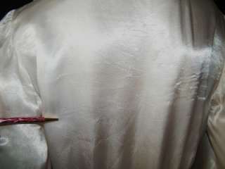 1920s/30s Vintage Off White Ivory Liquid Satin Bias Dress Gown Bridal 