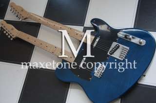 Sea Blue Double neck Tele 6/6 electric Guitar combo #894  