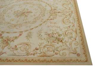   Aubusson Rug ANTIQUE FRENCH PASTEL Free Shipping! FLAT WEAVE!  