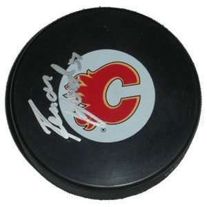  Roman Horak Signed Calgary Flames Hockey Puck Sports 