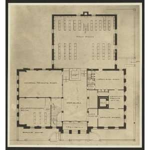  Floor plan,Carnegie Library,St Joseph,Missouri,c1902