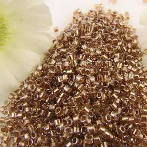  Miyuki delica seed beads 11/0 spkl honey beige lined: Home 