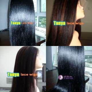   Long Human Hair Indian Remy YAKI STRAIGHT FULL LACE / FRONT LACE WIG