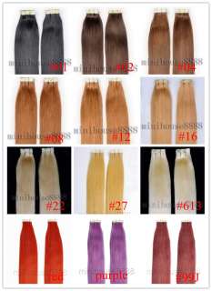   Remy Tape Skin Hair Extensions,18,20,26&15 colors available  