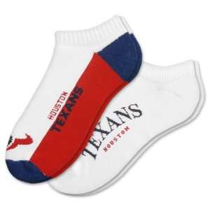  Houston Texans Mens No Show Socks (2 pack): Sports 