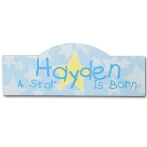  Personalized A Star is Born Baby Sign in Blue Baby