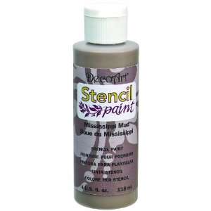  DecoArt SP520 10 Stencil Paint, 4 Ounce, Mississippi Mud 