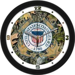  U.S. Coast Guard MILITARY 12In Camo Wall Clock: Sports 