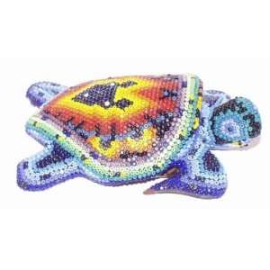  Sea Turtle   Huichol Bead Art