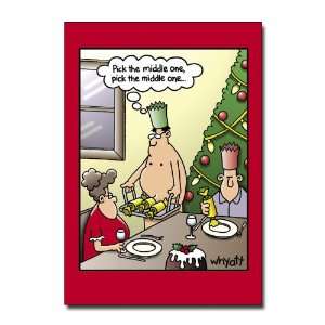 Middle One   Set of 12 Hilarious Cartoon Christmas Cards 