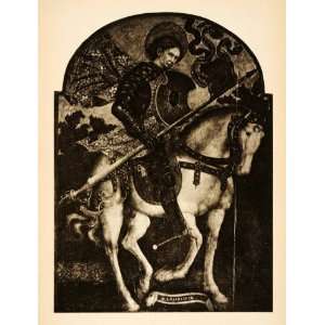  1938 Photogravure Michele Giambono St Crisogono Horse Knight 