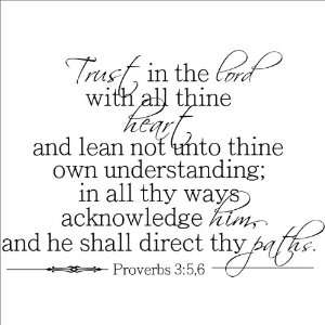  Trust in the Lord Proverbs 35,6 wall lettering vinyl sayings 