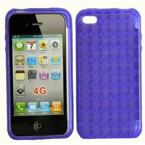  For Apple Iphone 4GS 4G CDMA GSM TPU Cover   Dark Purple 