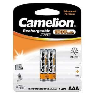  Camelion NH AAA1000 BP2 AAA Ni Mh 1000 mAh   2 Pack Electronics
