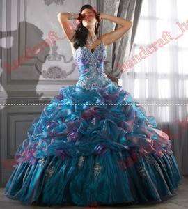 Stock Masquerade Quinceanera Ball Gown Evening Party Dress 6 8 10 12 
