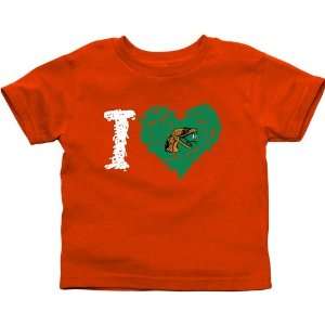 FAMU Rattlers Toddler iHeart T Shirt   Orange Sports 