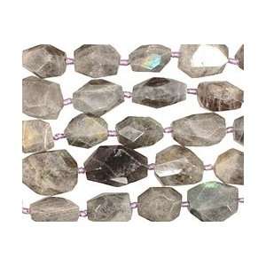  Labradorite Beads Graduated Faceted Nugget 15 25x8 16mm 