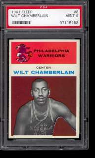   Fleer Basketball Wilt Chamberlain ROOKIE #8 PSA 9 MINT (PWCC)  