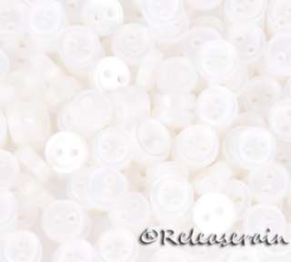 Releaserain 4mm Tiny Round Doll Clothes Sewing Buttons with Rim Set of 