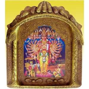   Religious Poster Painting in Wood Crafts Jharokha, Indian Handicrafts
