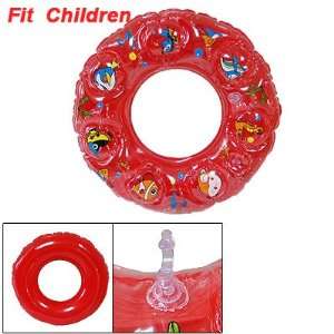   Child Red Inflatable Fish Print Swim Ring Pool Float: Toys & Games