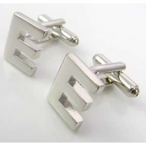  Silver Letter E Initial Cufflinks Cuff links Everything 