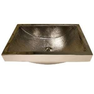  Rossi Hammered Semi Recessed Copper Basin   Polished 