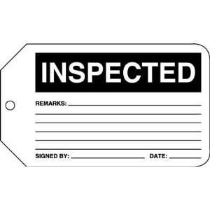  INSPECTED Tags PF Cardstock (5 7/8 x 3 1/8)   1 Pack of 