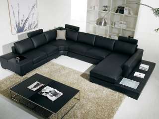 T35 Italian Leather Living Room Sectional Sofa Couch  