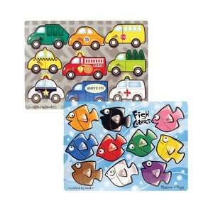    Mix n Match Puzzle Bundle   Fish and Vehicle Puzzles Toys & Games