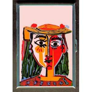  PICASSO BUST OF WOMAN WITH HAT ID CIGARETTE CASE WALLET 
