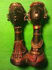 AFRICAN ART Kenyan Carved Tribal Candle Holder 2 pc NWT  
