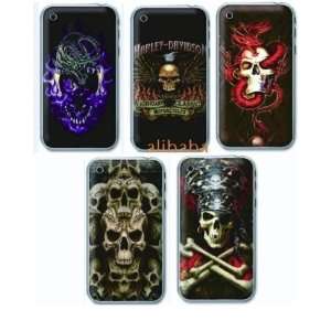  4 Coolest Skull Case for Iphone 4  Red Dragon Skull, Harley 