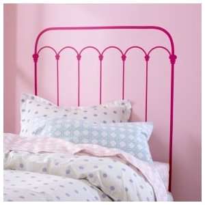    Kids Wall Decals Pink Wrought Iron Headboard Decal
