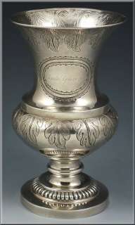 Wonderful 19th Century JB Jones Boston American Coin Silver Vase 