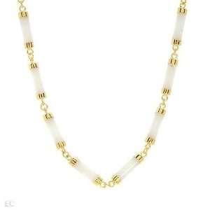 Attractive Necklace With Genuine Jades Beautifully Designed in 14K/925 
